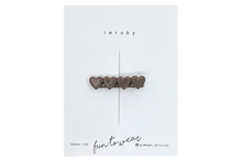 Load image into Gallery viewer, Hi! I&#39;m POLLY, a brown heart clip.

Hold back bangs, clip back hair, or simply use for stylistic purposes by adding some flair to your hair. Mix-and-match, and layer these hair clips or wear on their own for a soft,&nbsp;seasonal look.