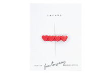 Load image into Gallery viewer, Hi! I&#39;m SUKI, a&nbsp;red heart clip.

Hold back bangs, clip back hair, or simply use for stylistic purposes by adding some flair to your hair. Mix-and-match, and layer these hair clips or wear on their own for a soft,&nbsp;seasonal look.