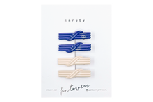 Load image into Gallery viewer, Hi! I&#39;m a SET of&nbsp;4&nbsp;retro style clips.

(2 x&nbsp;Carla&nbsp;, 2 x&nbsp;Leora)

Hold back bangs, clip back hair, or simply use for stylistic purposes by adding some flair to your hair. Mix-and-match, and layer these hair clips or wear on their own for a soft,&nbsp;seasonal look.