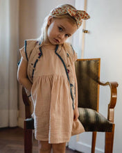 Load image into Gallery viewer, @pluchekids @valentineraeman Hi! I&#39;m JAGGER, an orange flower headband.  This headband has an aluminium wire insert for a comfortable &amp; cute fit. Twist it around your girls head and she&#39;ll rock this pretty headband all day long!