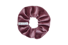 Load image into Gallery viewer, Hi! I&#39;m FREJA, a pink velvet scrunchie.  Throwback your style to the 90&#39;s with this hair scrunchie! Perfect for wearing in your hair or styling it around your wrist, this pretty scrunchie is the ultimate two-in-one accessory.