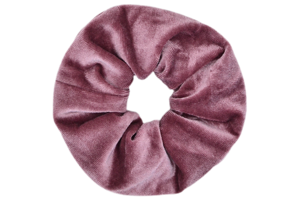 Hi! I'm GIGI, a big light blue corduroy scrunchie.  It draws attention without stealing the spotlight, and ties itself up in many ways.