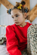 Load image into Gallery viewer, Hi! I&#39;m JACKIE, an darker blue corduroy scrunchie.  Throwback your style to the 90&#39;s with this hair scrunchie! Perfect for wearing in your hair or styling it around your wrist, this pretty scrunchie is the ultimate two-in-one accessory.