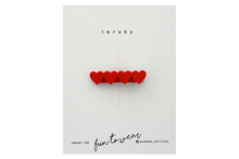 Afbeelding in Gallery-weergave laden, Hi! I&#39;m SUKI, a red heart clip.  Hold back bangs, clip back hair, or simply use for stylistic purposes by adding some flair to your hair. Mix-and-match, and layer these hair clips or wear on their own for a soft, seasonal look.