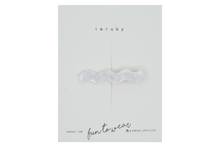 Load image into Gallery viewer, Hi! I&#39;m MANEL, a marbled wave clip.  Hold back bangs, clip back hair, or simply use for stylistic purposes by adding some flair to your hair. Mix-and-match, and layer these hair clips or wear on their own for a soft, seasonal look.